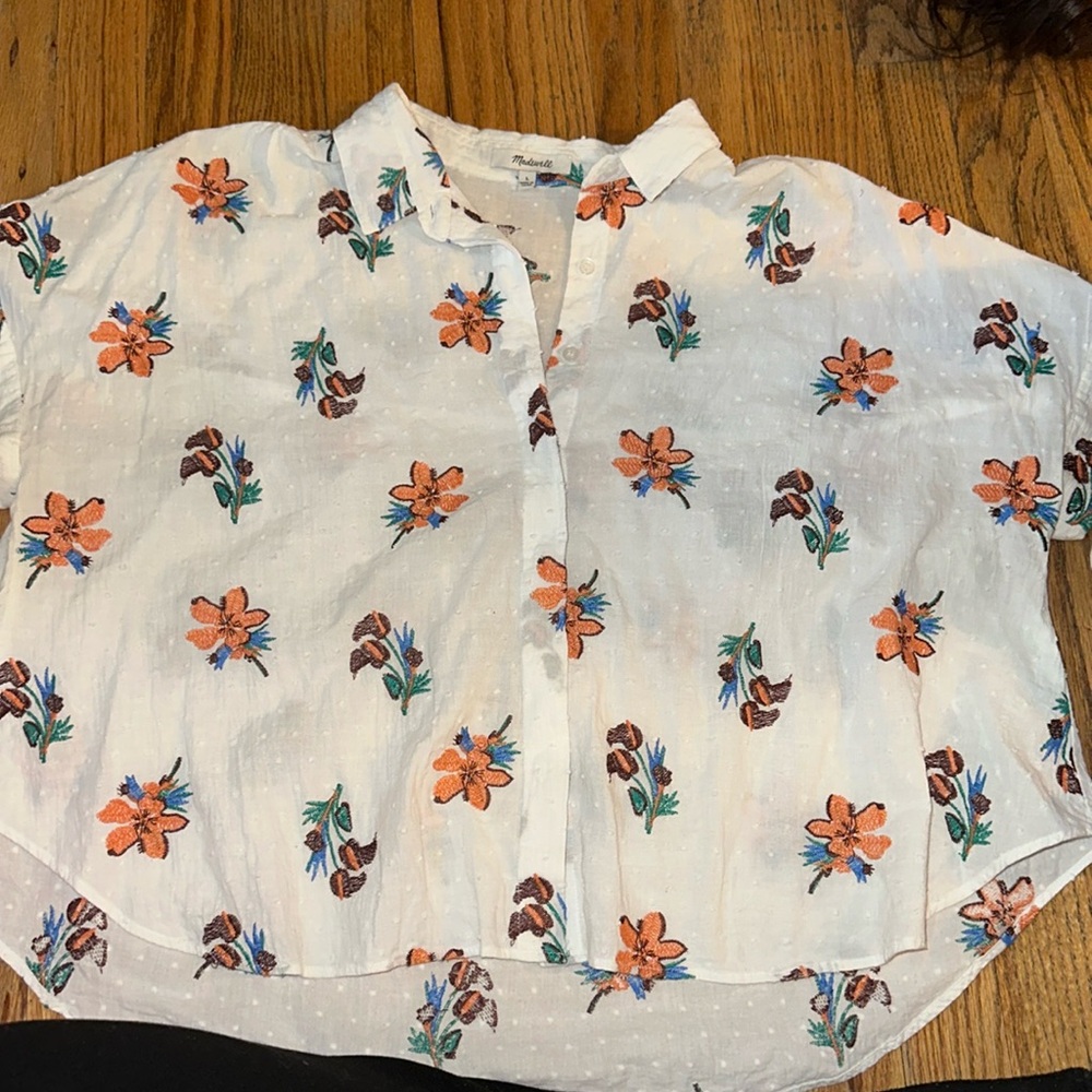 White Flowers Blouse